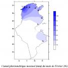 Cumul pluviométrique mensuel (mm) du mois de Février 2024