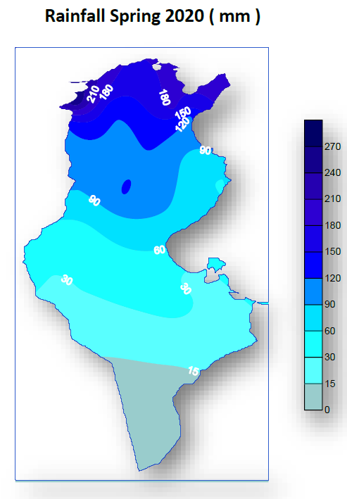Seasonal Climatological Report Spring 2020 in Tunisia  