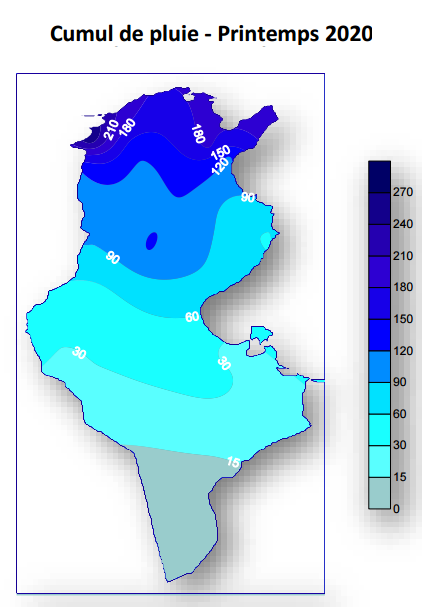 Bulletin Climatologique saisonnier Printemps 2020 en Tunisie