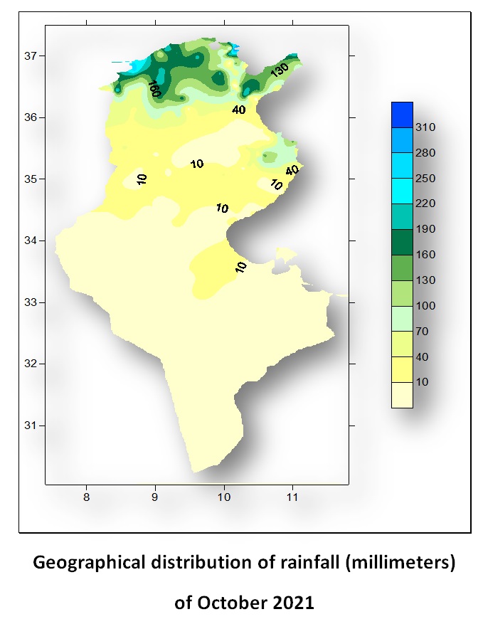 Climatological Report for October 2021 in Tunisia