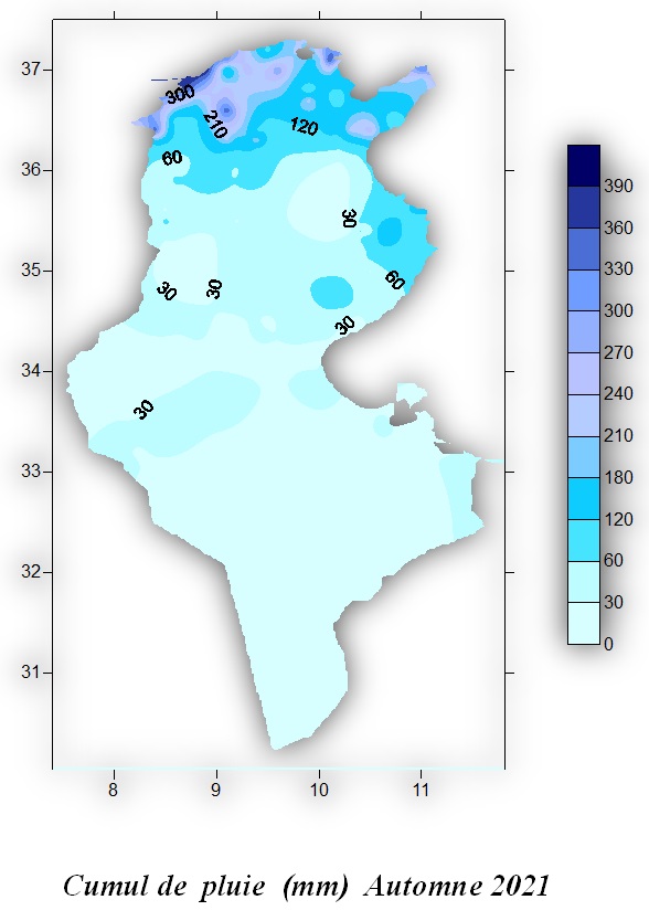 Bulletin Climatologique de l’automne 2021 en Tunisie