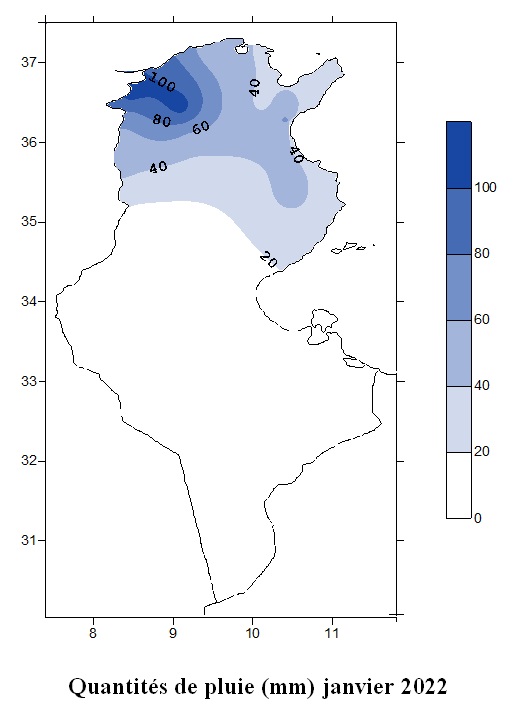 carte pluie fr janvier 2022