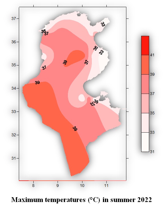 temperature en summer 2022