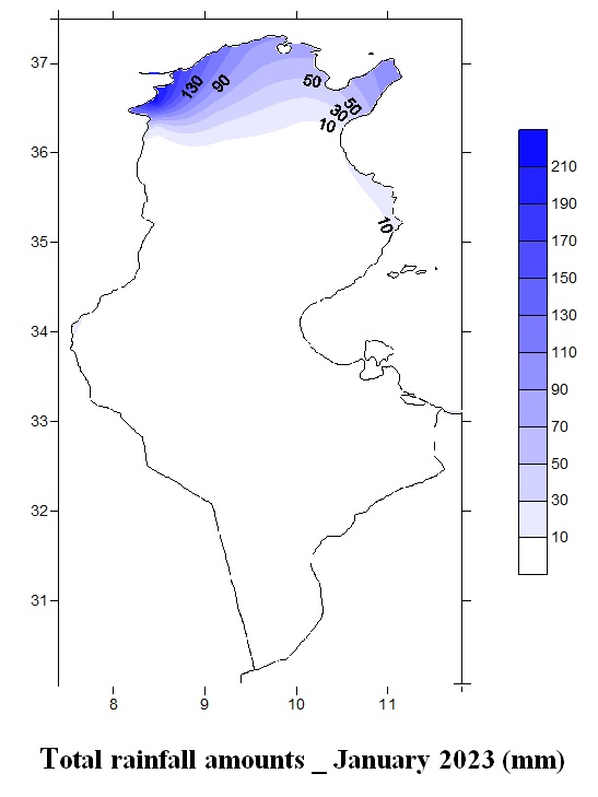 Total rainfall amounts _ January 2023 (mm)              