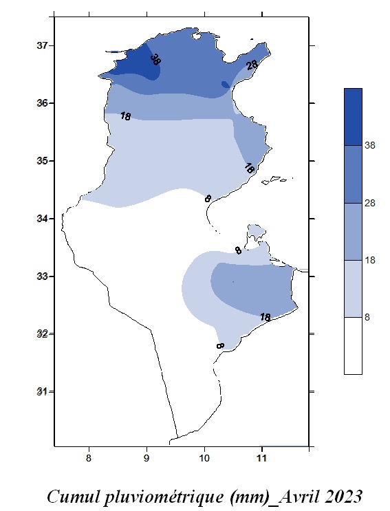RAIN of April 2023 in Tunisia
