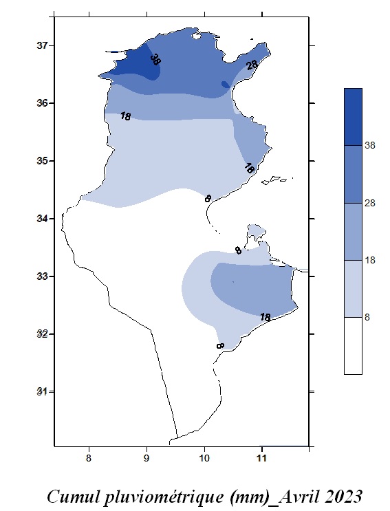 Cumul pluviométrique (mm)_Avril 2023