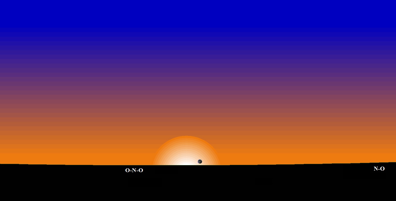 Figure 1: Position de la lune à Tunis, au coucher du soleil le mercredi 29 juin -29 Dhou el Hijja  1443 de l'Hégire.