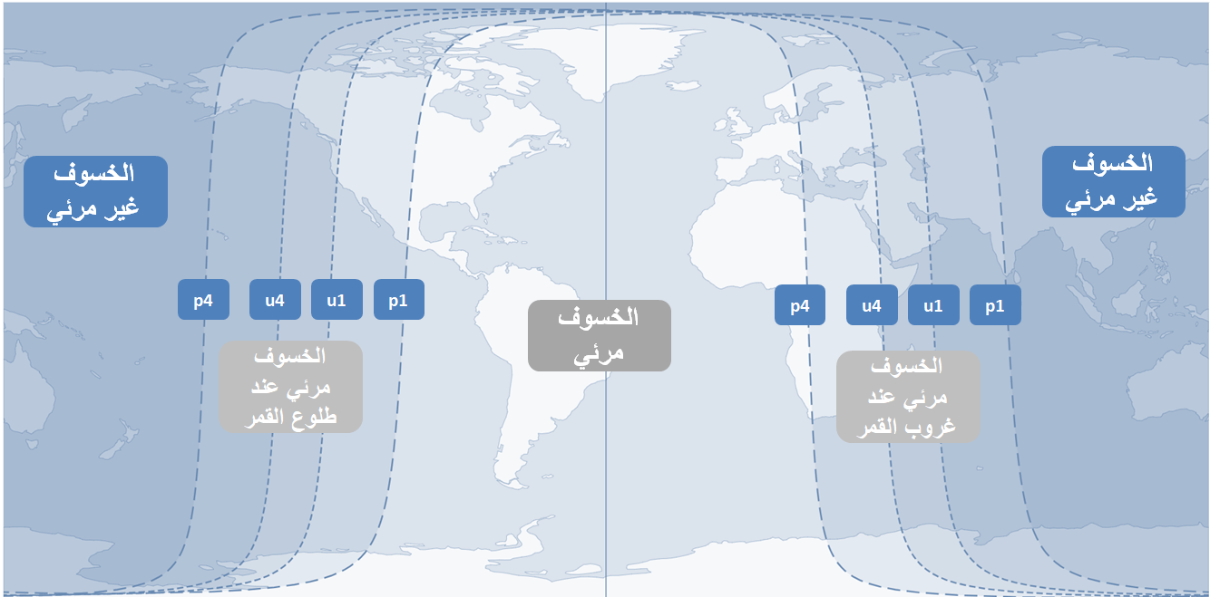 مناطق رئية الخسوف سبتمبر 2024