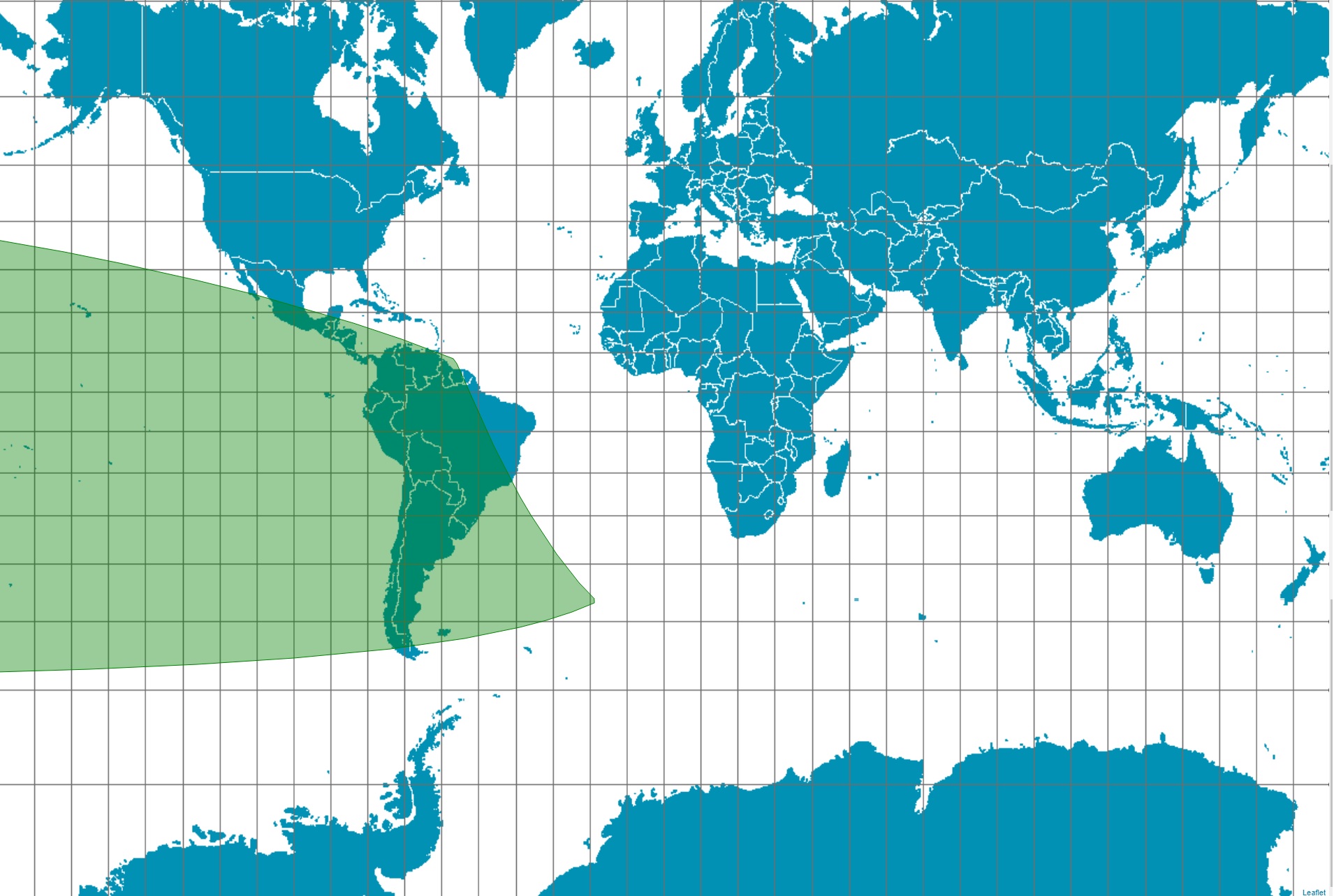  صورة 2 : مناطق إمكانية رؤية هلال جمادى الثانية لسنة 1444هجري  بعد غروب شمس  يوم الجمعة 23 ديسمبر 2022 في العالم
