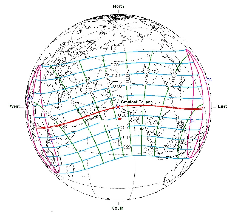 Annular solar  eclipse on June, 21 2020