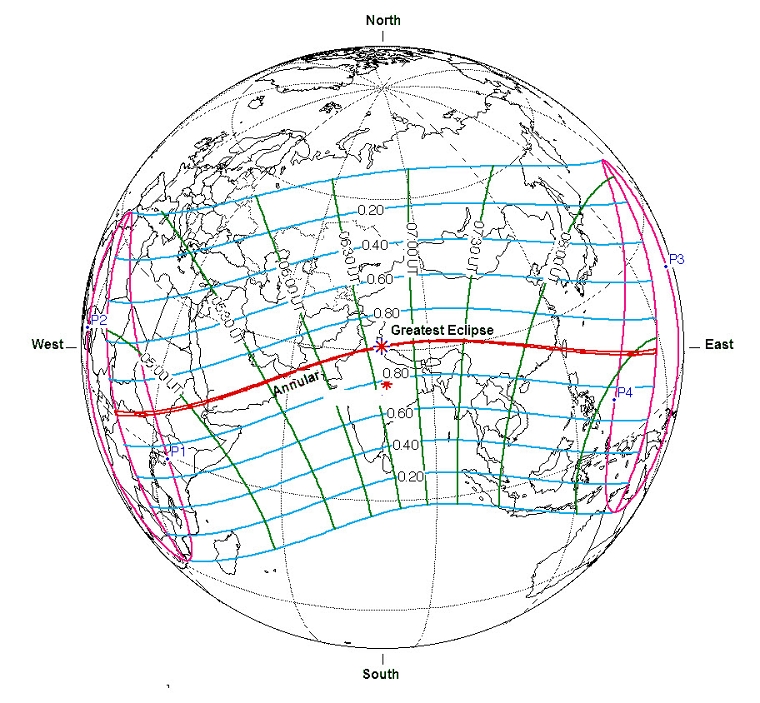 Annular solar eclipse on June, 21 2020