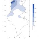 Cumulative rainfall April 2022 at the main stations