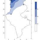 Cumulative monthly rainfall (mm) 