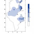 Cumul pluviométrique (mm) aout 2023 ar